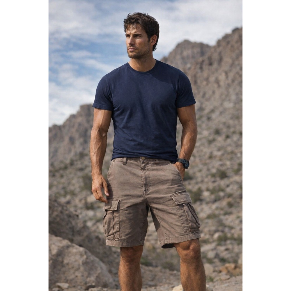 Cabela's‎ Cargo Shorts Mens 34 Brown Outdoors Heavyweight Cotton Twill Gorpcore